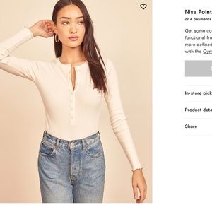 Reformation Nisa Pointelle top